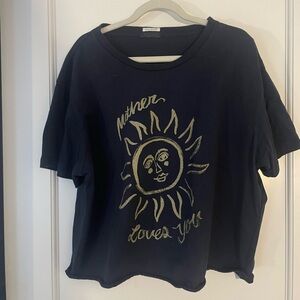 Mother short sleeve cropped T shirt